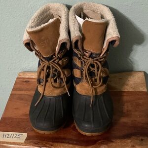 Brown and Black Winter Boots